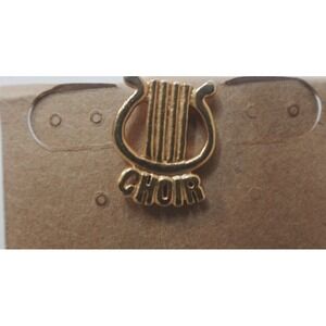 Chorus - Ornate Music Stand - Singing - Choir‎ - Vintage Lapel Pin - Classic